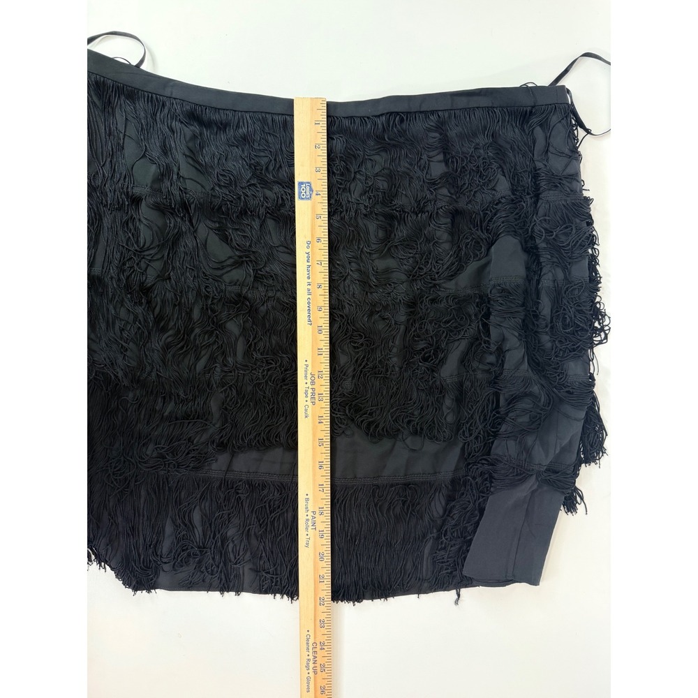 NEW Lauren Ralph Lauren Fringe Skirt Women's 20W Flapper Gatsby Cocktail‎ Black - Picture 5 of 10